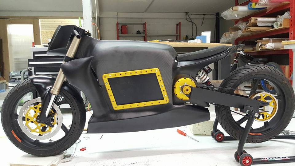 futuristic electric motorcycle design