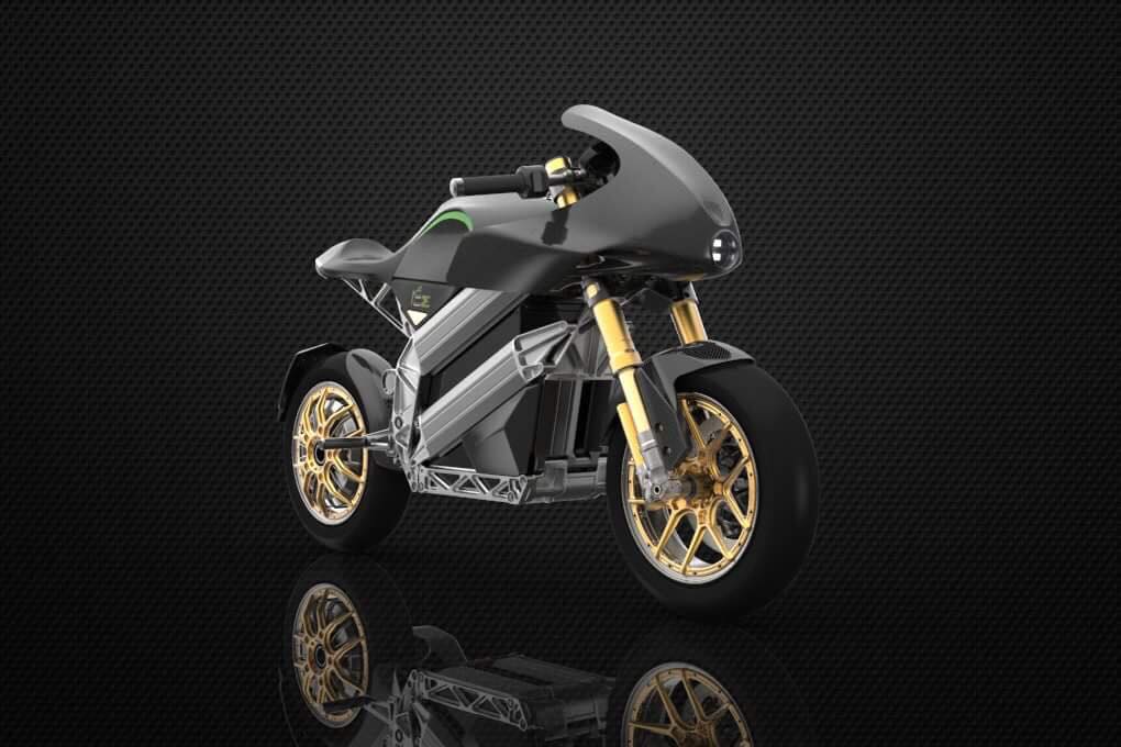 3d electric motorcycle render