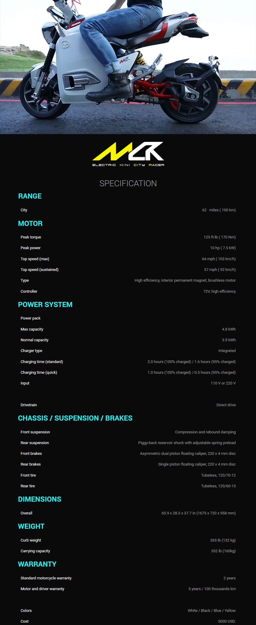 OTTO-MINI-RACER-BIKE-ELECTRIC MOTORCYCLE