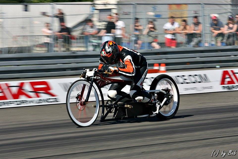 andre sander on speed demon electric motorcycle