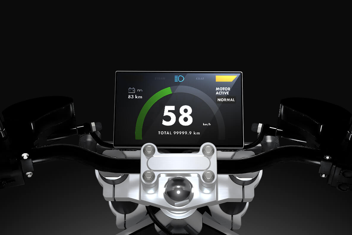 electric motorcycle dashboard