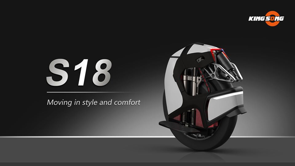 New King Song S18 Full Suspension Electric Unicycle EvNerds